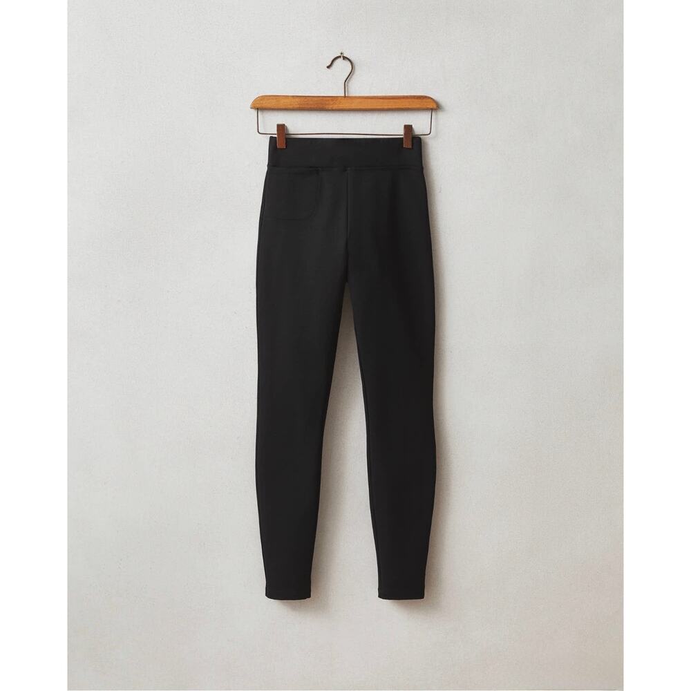 NWOT American Giant Women's Ponte Mid-Rise Slim Pant Super Black Size 8 - Picture 2 of 8